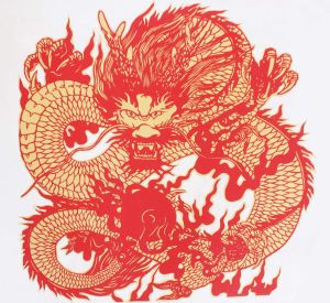 Dragon by Liu Bingyu's Papercutting