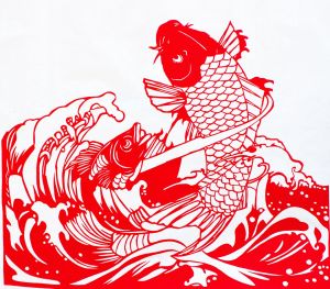 Koi by Liu Bingyu's Papercutting