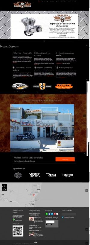 Web Design recent works-Harley davidson Custom Choppers by Servicios Web Media-Spain