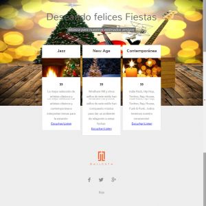 Emailing campaign-interactive streaming musical card by Servicios Web Media-Spain